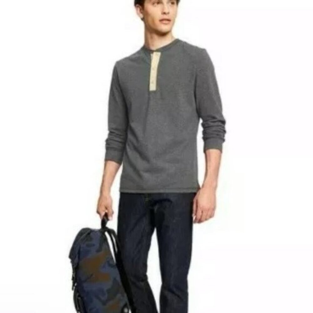 Gray Henley Long Sleeve Shirt 3.1 Phillip Lim for Target Men Large apres ski